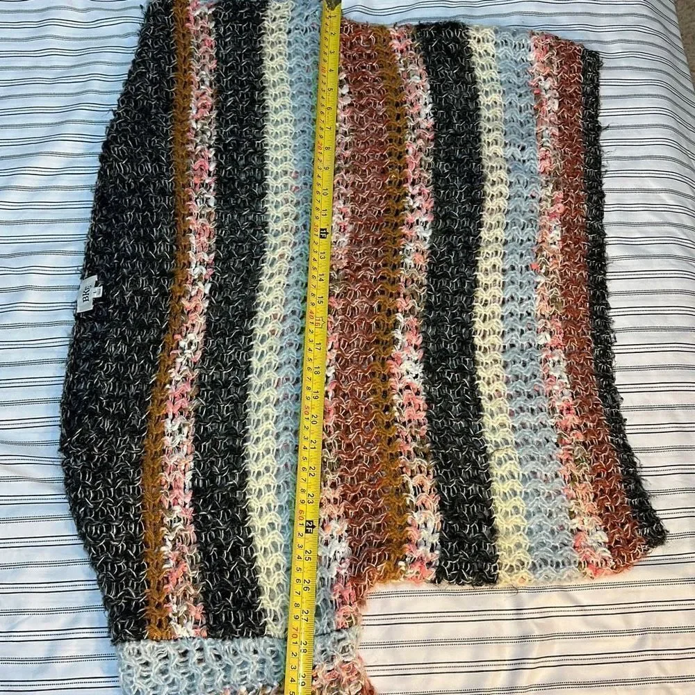 Off Shoulder BKE Multicolored Knit thin sweater Size L